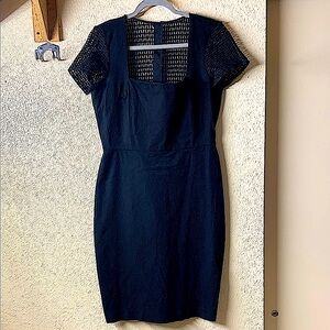 Roland Mouret For BR Elegant Black Dress